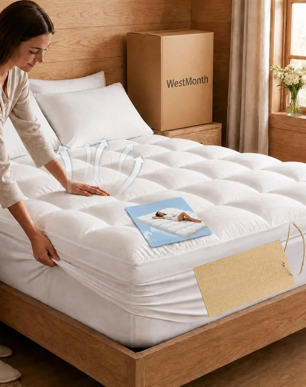 King Thick Quilted Cooling Topper
