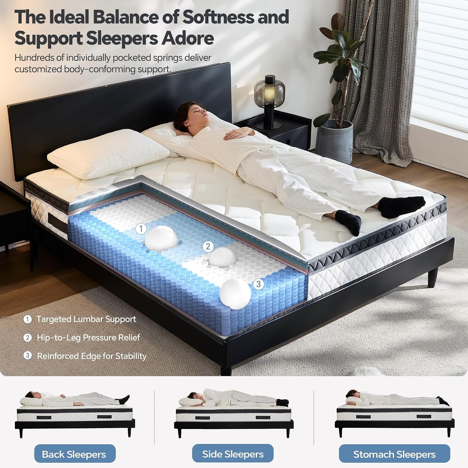 Queen Foam Pocket Spring Mattress