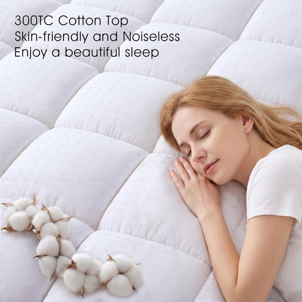 King Cotton Cooling Pillow Top Pad