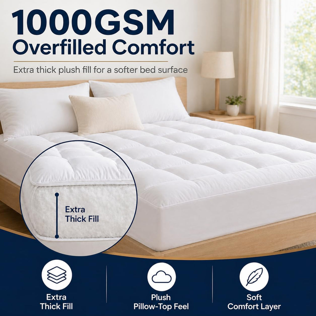 Queen Quilted Deep Pocket Topper