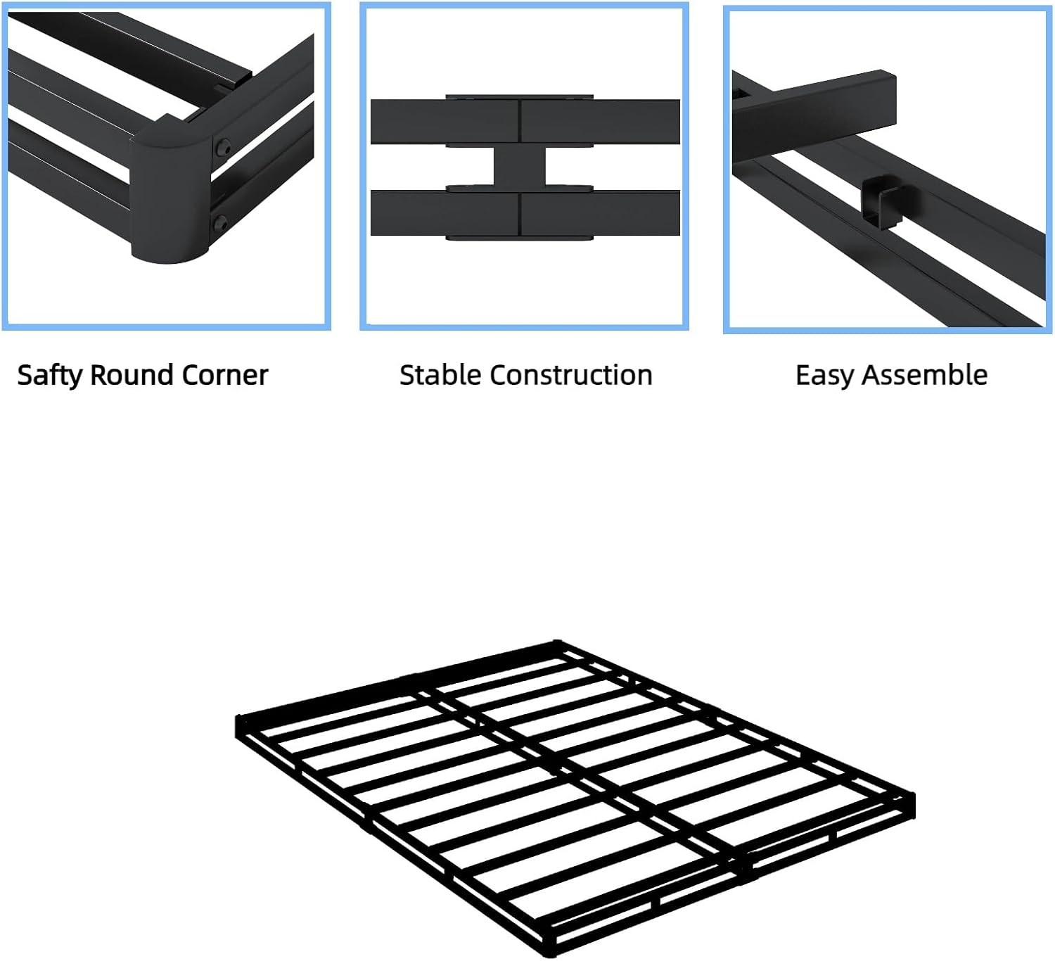 King Low Metal Box Spring Base
