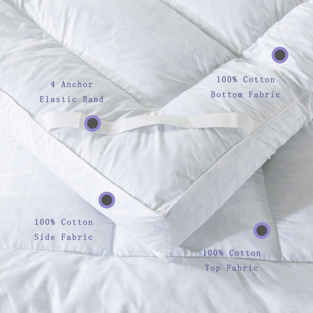 Cotton Duck Feather Foam Topper