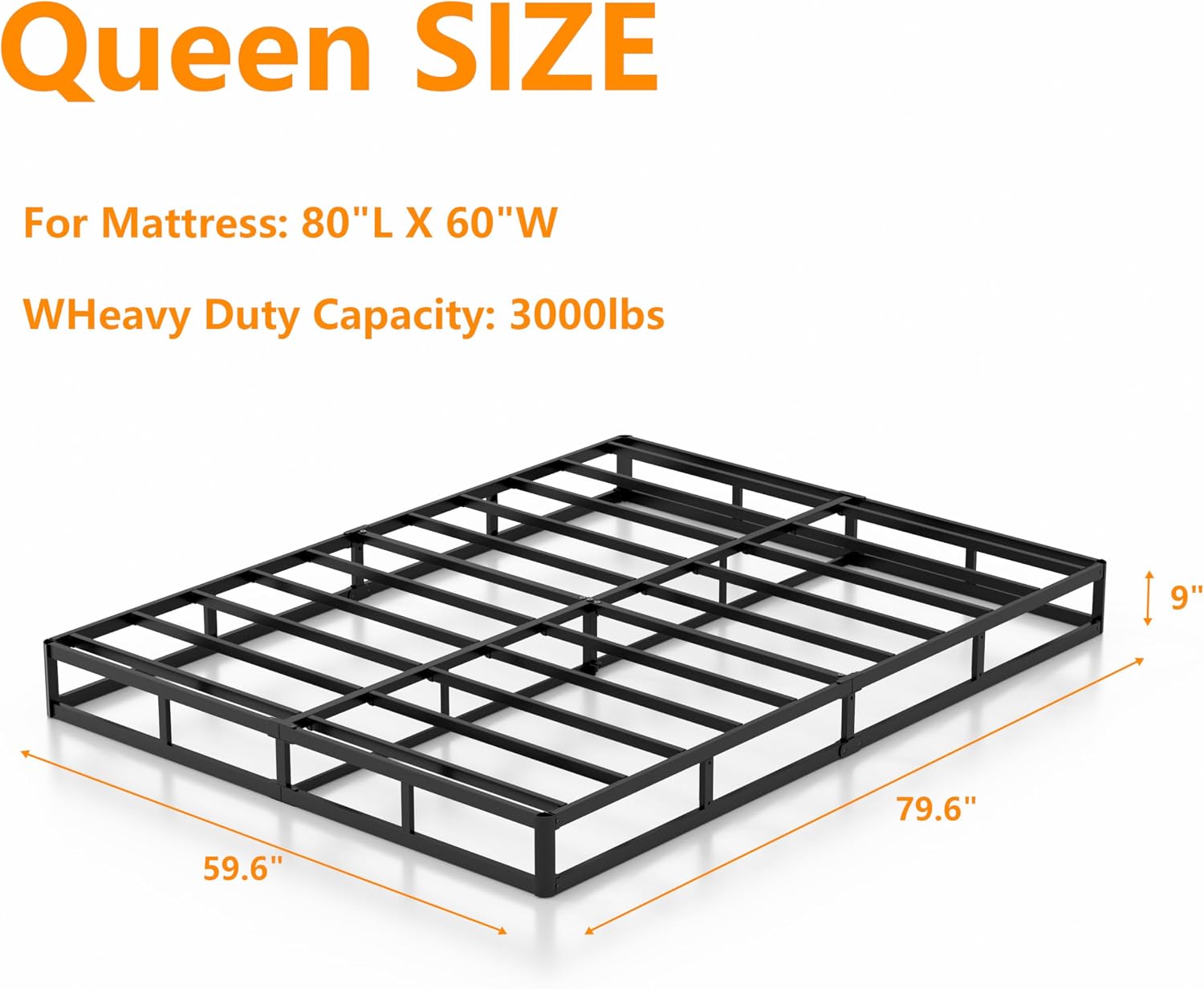 Queen Heavy Metal Box Spring Base