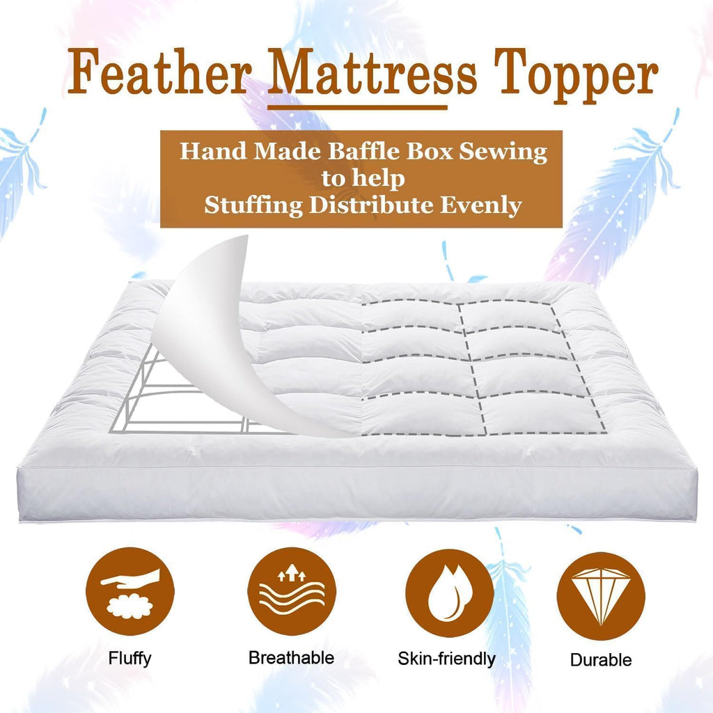 Cotton Duck Feather Foam Topper