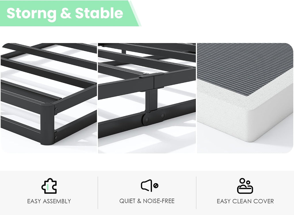Queen Low Metal Box Spring Frame
