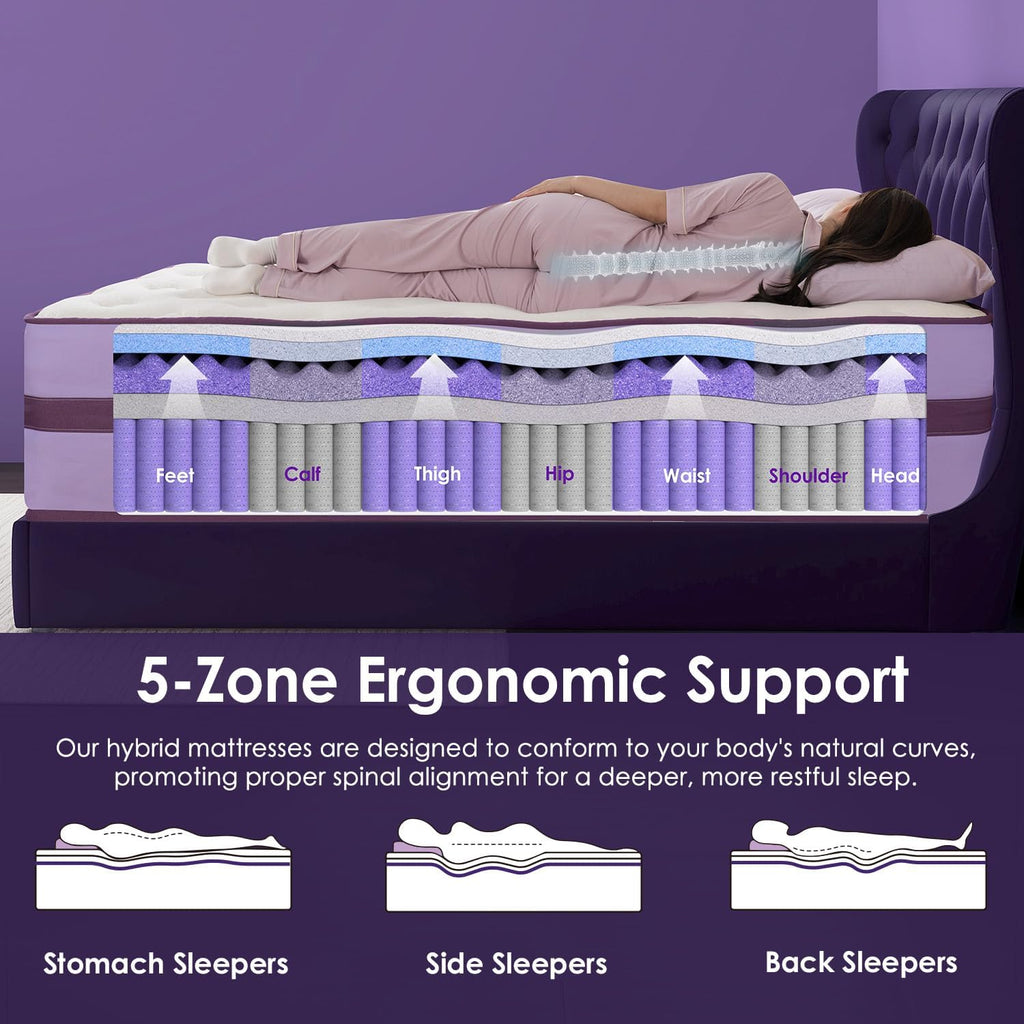Queen Plush Hybrid Support Mattress