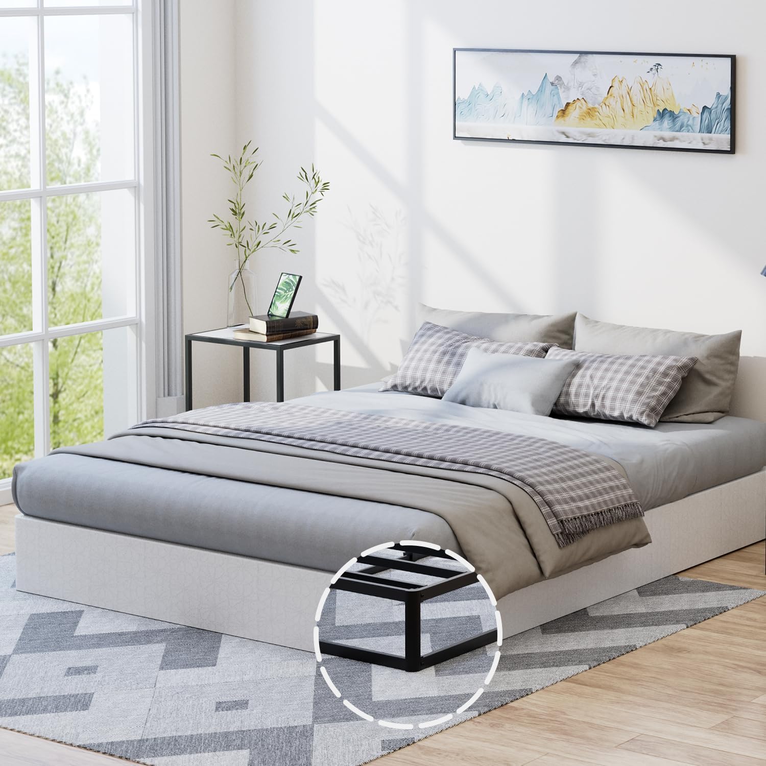 Queen High Metal Box Spring Base