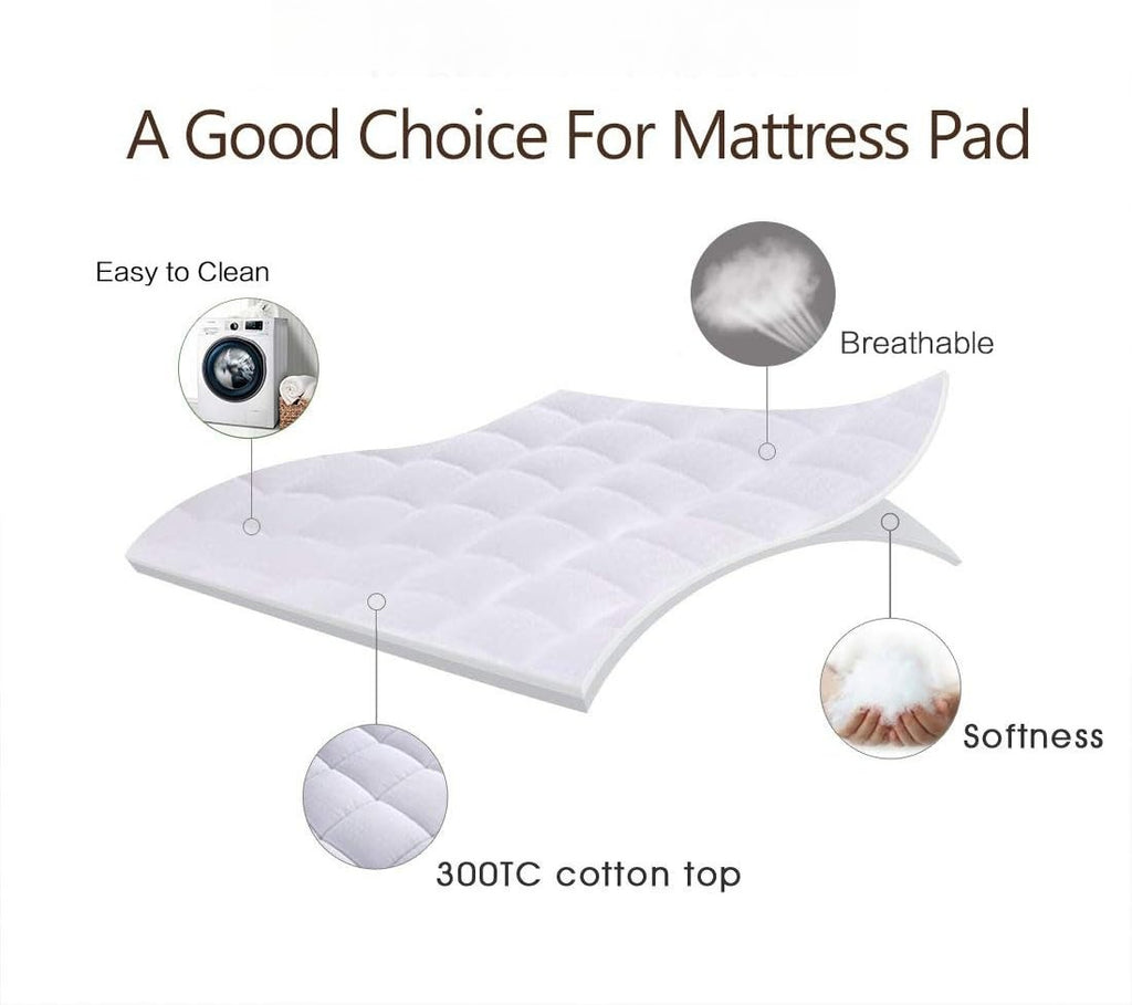 King Cotton Cooling Pillow Top Pad