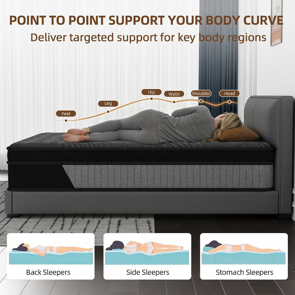 Queen Cool Gel Hybrid Mattress