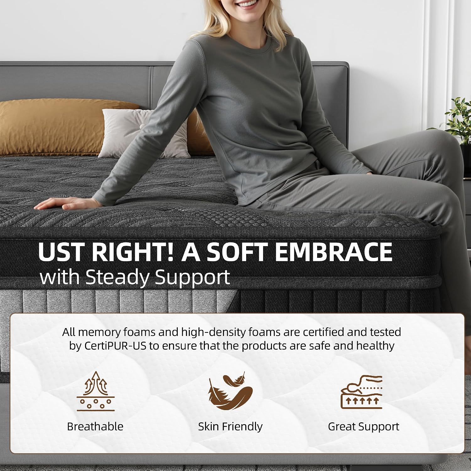 Queen Cool Gel Hybrid Mattress