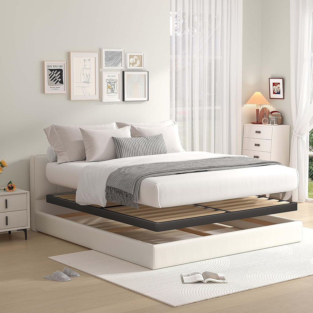 Queen Low Wood Slat Box Spring