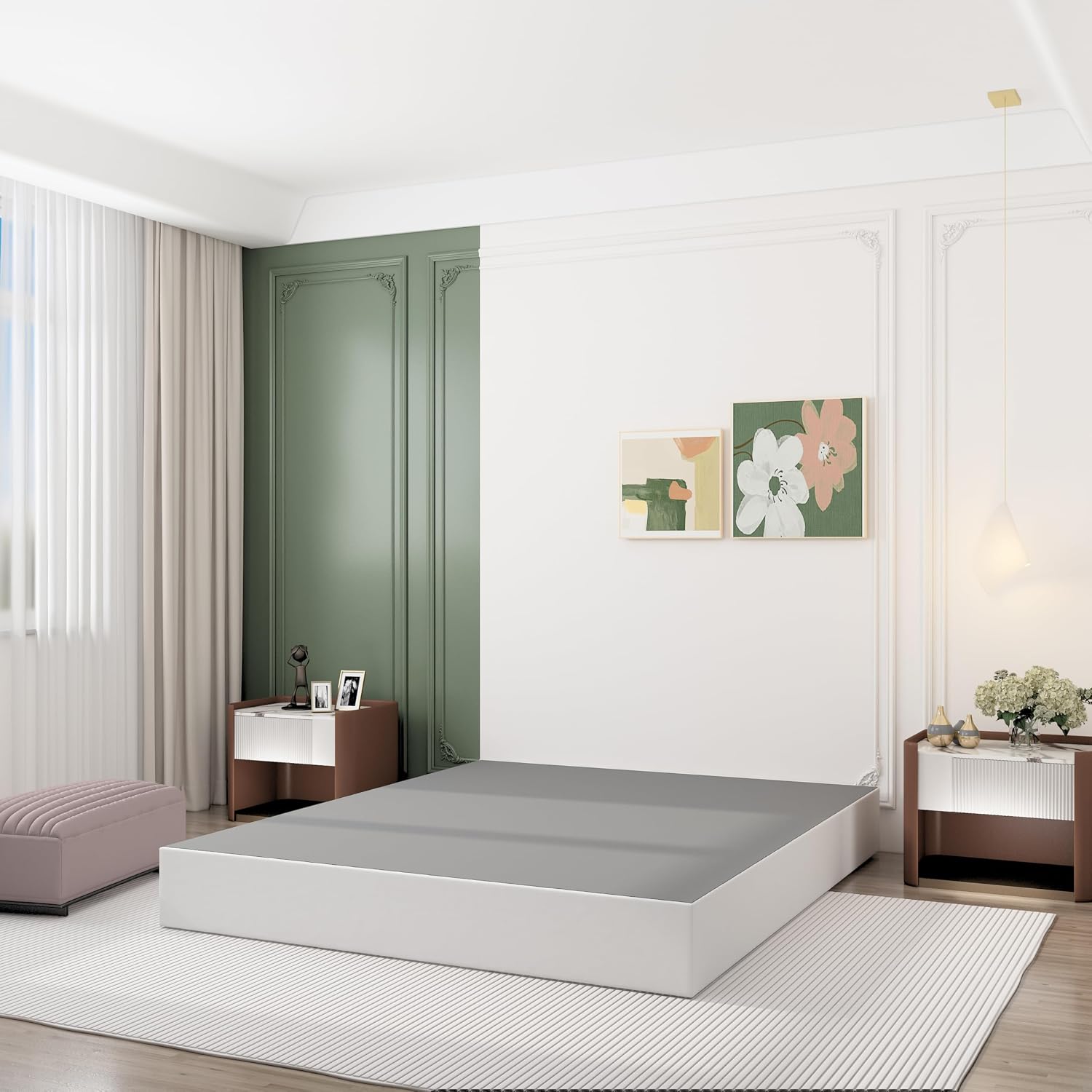 Full High Metal Box Spring Base