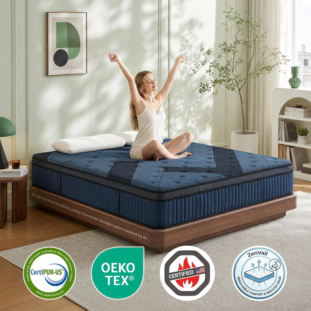 Queen Cooling Zoned Hybrid Mattress