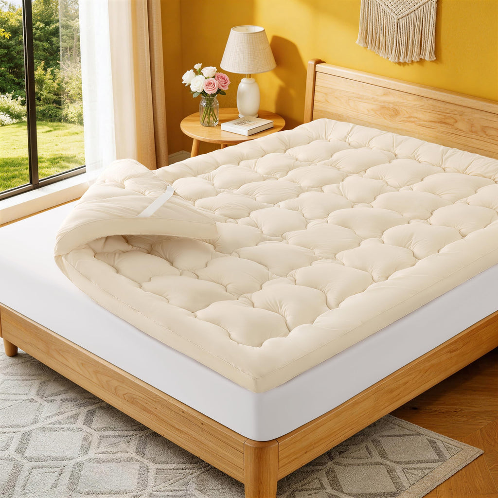 Queen Organic Wool Cotton Topper