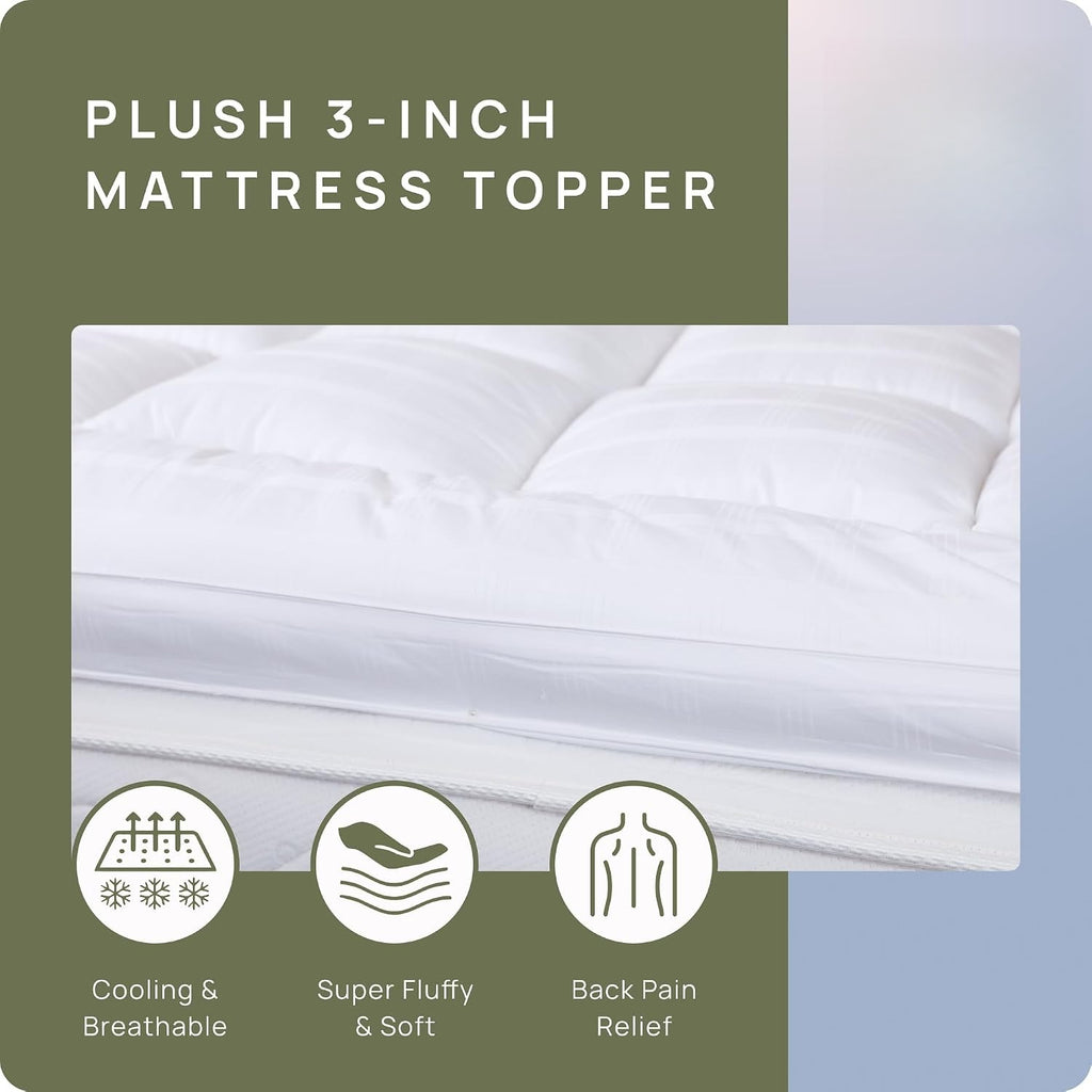 King Thick Cotton Mattress Topper